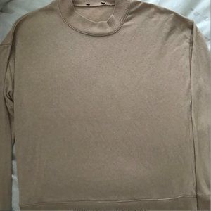 Mock neck sweater, soft lyocell knit